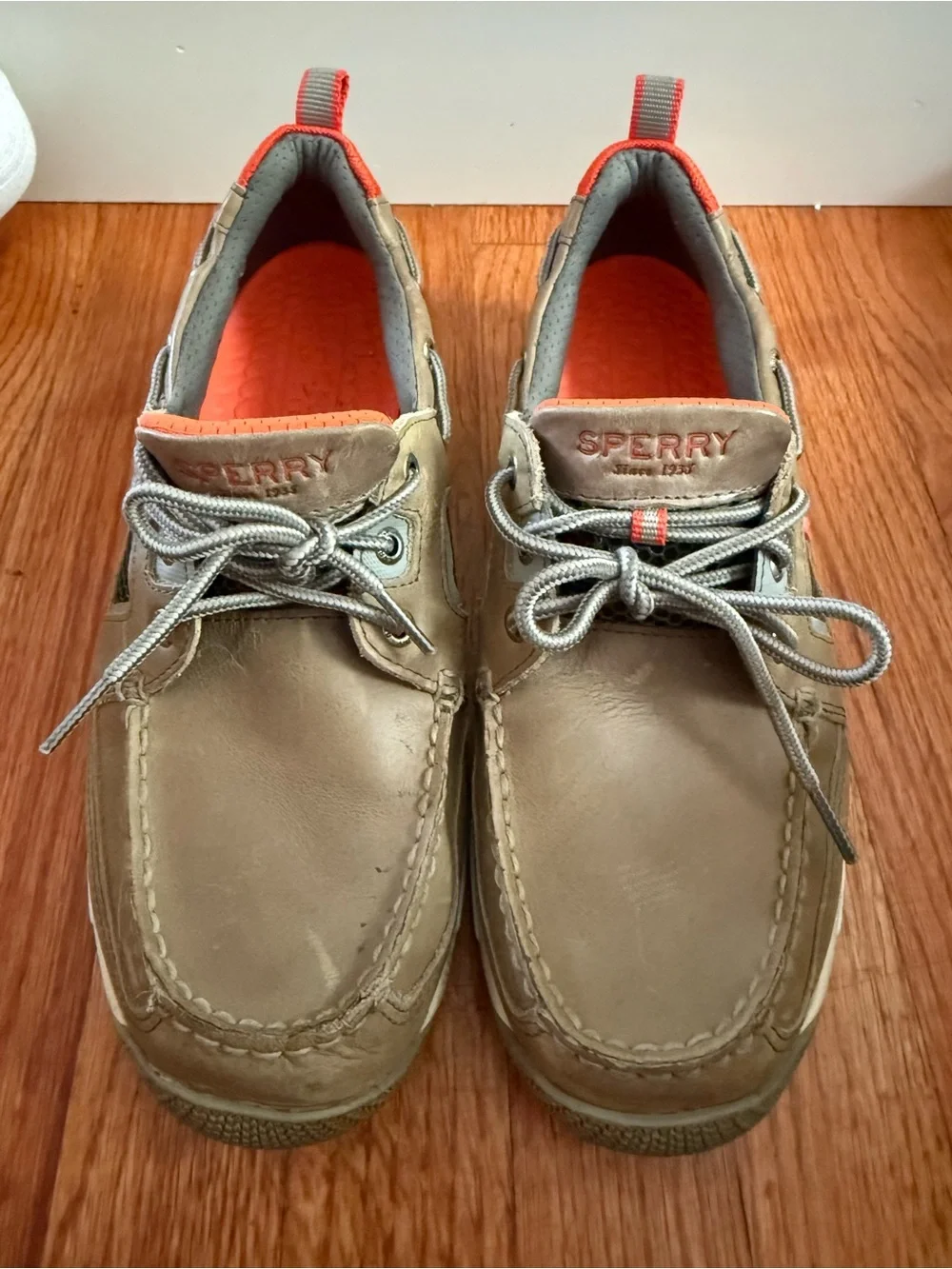 Sperry Top Sider Mens 10.5 M Sea Kite Sport Moc Boat Shoe Gray Leather Comfort